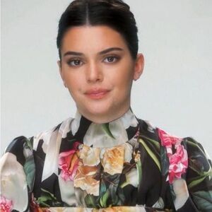 Palomo Spain Floral Blouse with Flutter Cuff - As seen on Kendall Jenner